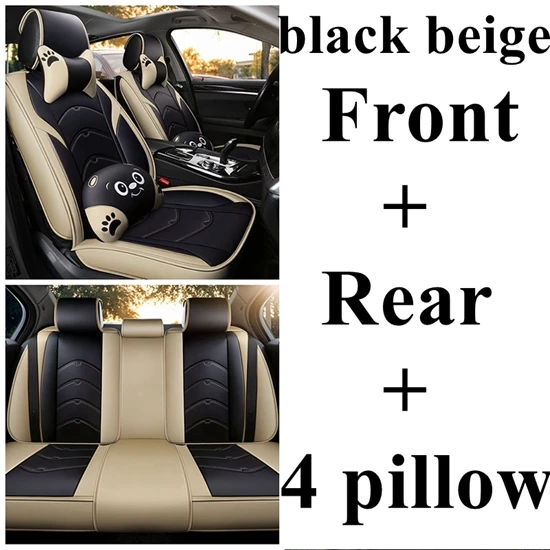 black beige luxury Чехол для автомобильного сиденья для JEEP Wrangler jk ренегатский Чероки Grand CHEROKEE Commander Compass Патриот unlimited Rubicon Sahara Liberty - Название цвета: black beige luxury