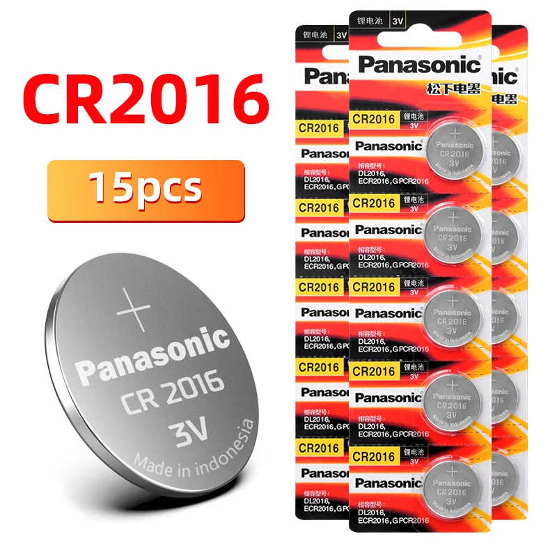 

cr2016 15PCS PANASONIC BR2016 DL2016 LM2016 KCR2016 ECR2016 3V button battery coin lithium battery for watch toy car