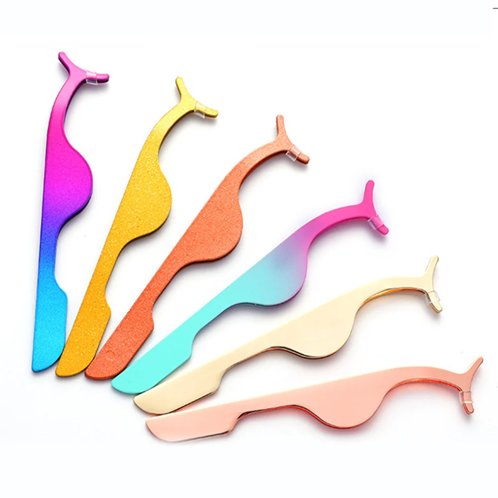

False Eyelash Applicator Tool Stainless Steel Eyelashes Extension Tweezers Remover Clip Makeup Tool for Women