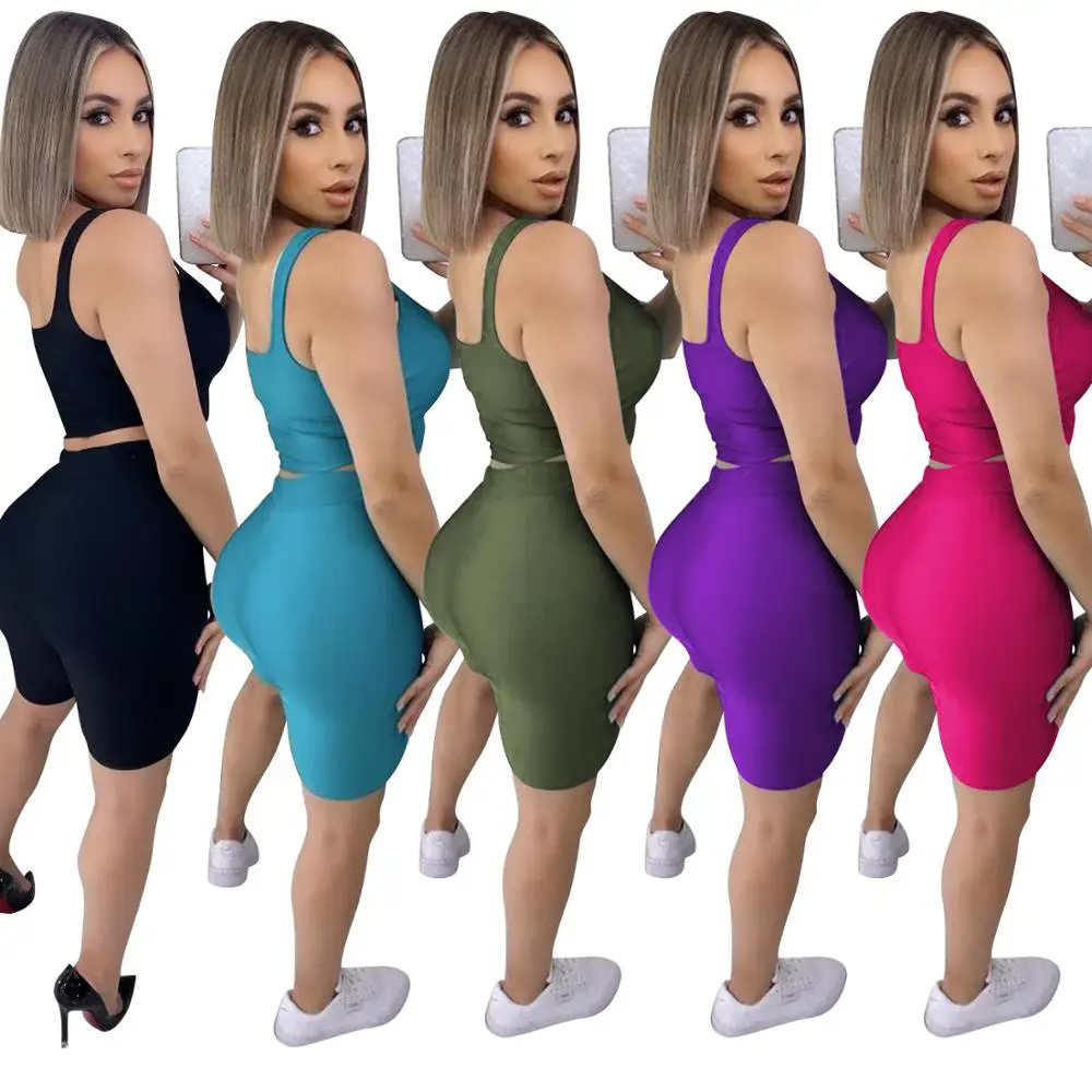 Повседневный Женский комплект из двух предметов укороченные + брюки