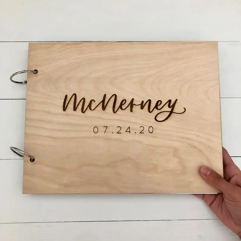 DIY Свадебная Гостевая книга персонализированная деревенская деревянная с