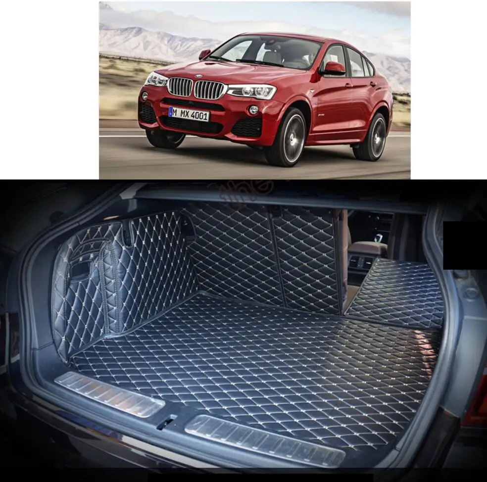 

Волокна кожи багажник автомобиля коврик для bmw x4 2014 2015 2016 2017 2018 BMW F26 автомобильные аксессуары