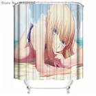 Водонепроницаемая душевая занавеска из трех предметов в стиле аниме