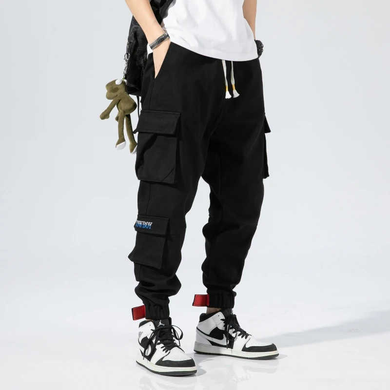 

2021Hip Hop Joggers Men Cargo Pants Pockets Track Tactical Casual Techwear Male Trousers Sweatpants Sport Streetwear Size 8XL