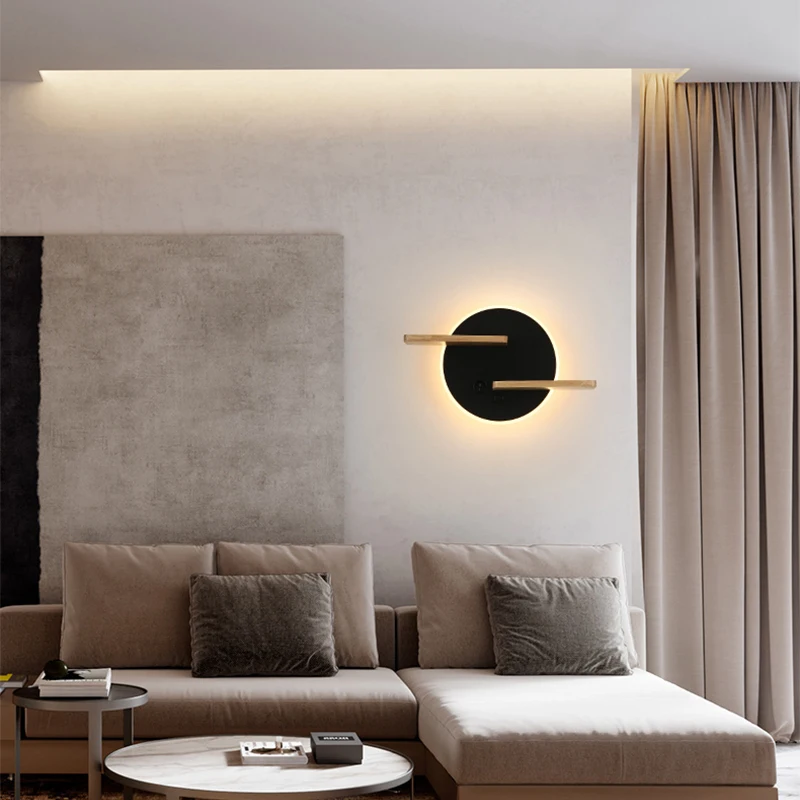 Настенная лампа с выключателем настенное украшение в скандинавском стиле для