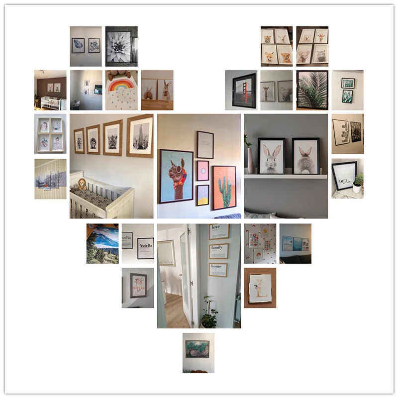 Парусина с отражающим изображением горного озера скандинавский постер картина