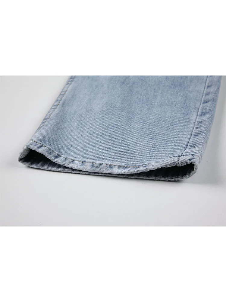 Женские джинсы модные прямые брюки с высокой талией повседневные мешковатые для