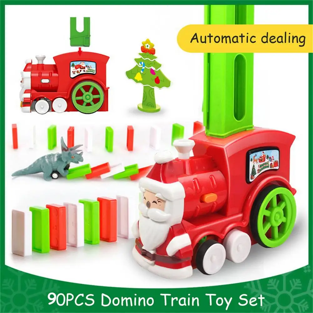 The Domino Game Car Toy Set Automatic Placement Train With Light Sound Educational DIY Gift | Игрушки и хобби