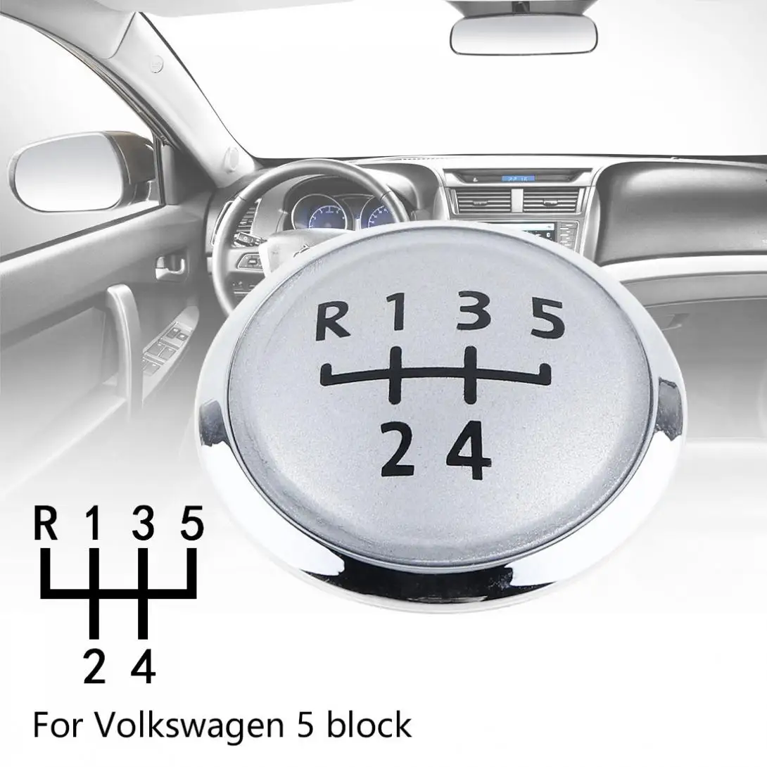 5 скоростей Серебряная ручка палка гандбола чехол на голову для Volkswagen T5 T5.1 T6 2003 2005