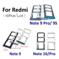 10pcslot sim card tray slot holder adapter accessories for xiaomi redmi note 9 9s 10 pro part
