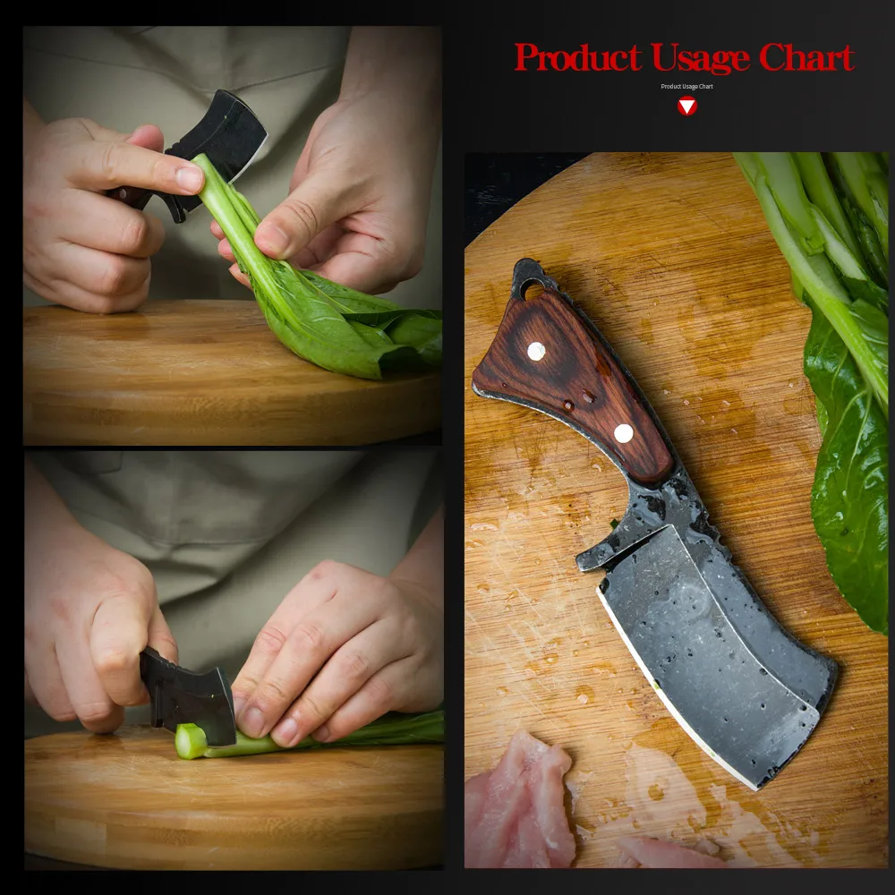 Брелок-нож для кухни маленький портативный черный мини нож повседневного