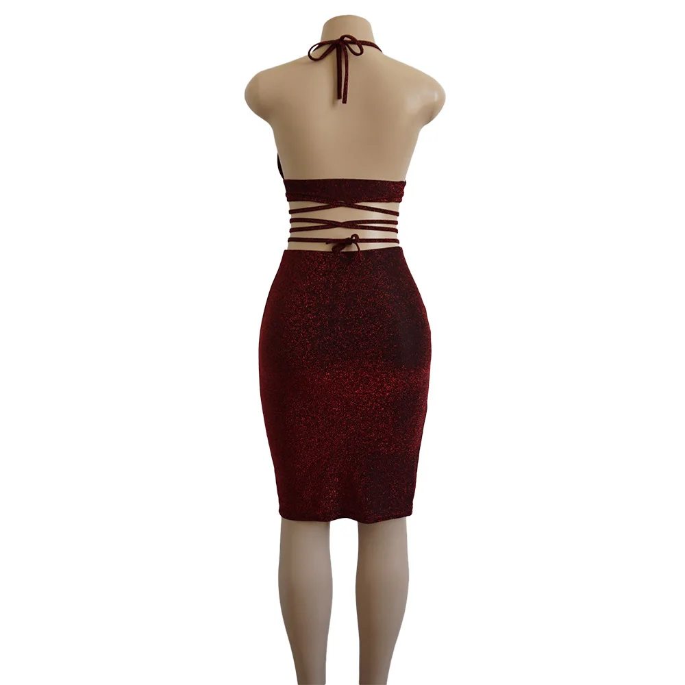 Женское вечернее платье футляр с открытыми плечами V образным вырезом и