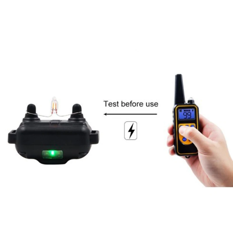 

EU Plug Dog Collar with Remote Control Waterproof Rechargeable Electric Dog Training Collar Pet Dog Training Collar