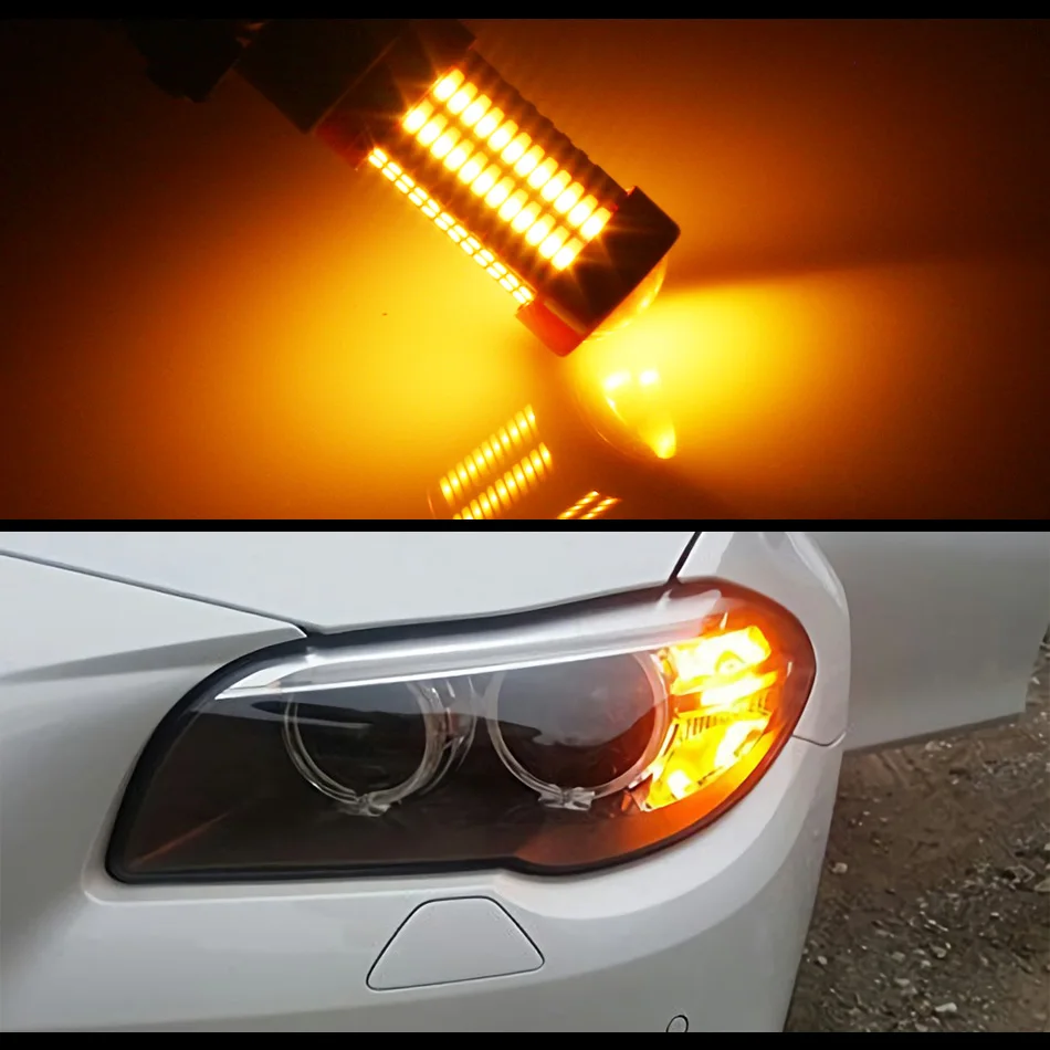 Светодиодсветодиодный лампа GZKAFOLEE Canbus PY24W для BMW передние указатели поворота E90/E92