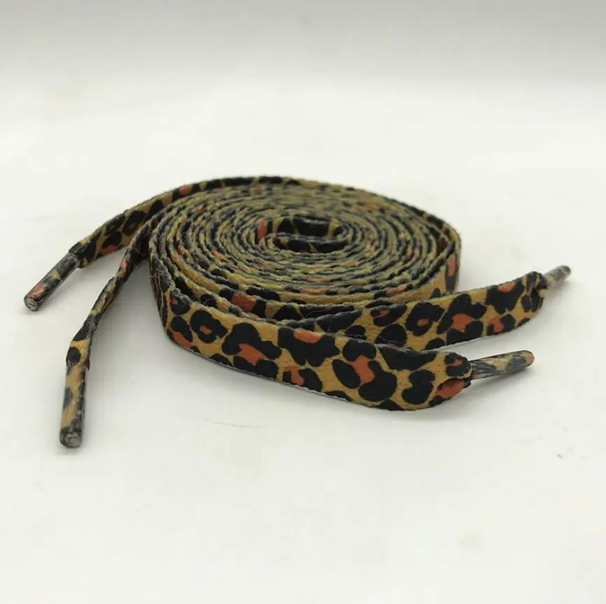 10 Pairs 120m/47inch Leopard Print Shoelaces Polyester Shoe Laces Boots Sneakers Shoelace Strings