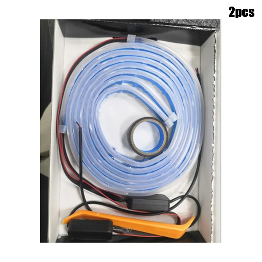 

2pcs Car Door Streamer Warning Light Anti Collision Flash Streamer Car Door Light Strip Led Flash Safely Signal Light MD7