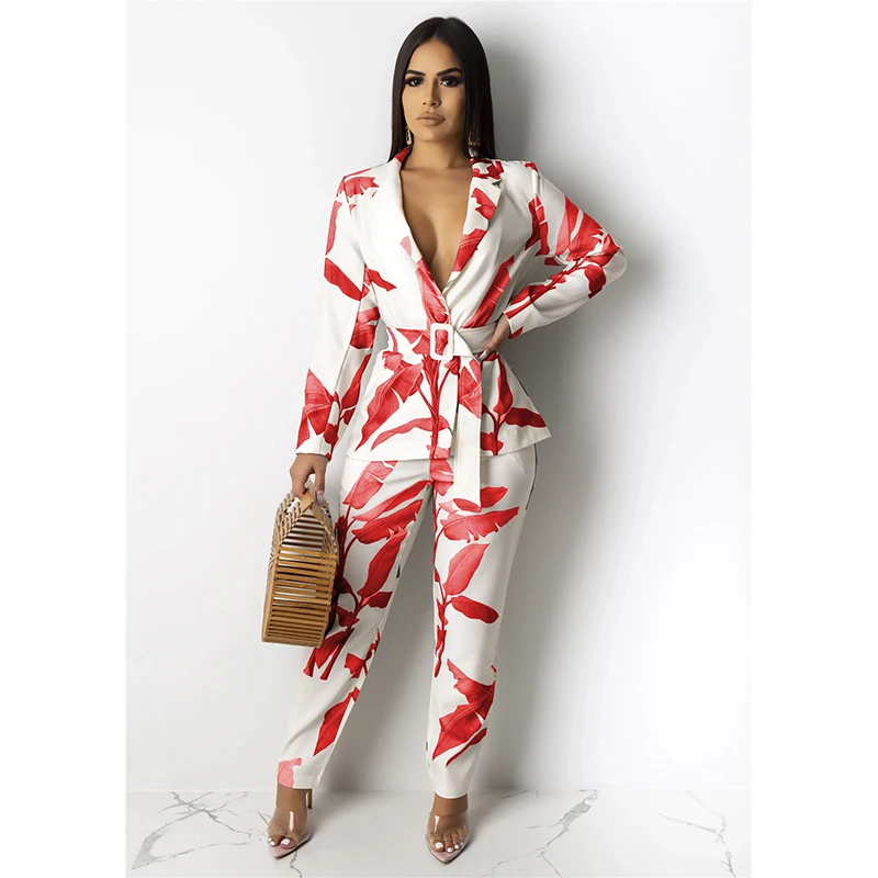 Женский костюм с поясом Victoria Secret розовый комплект из 2 предметов брюки отворотом