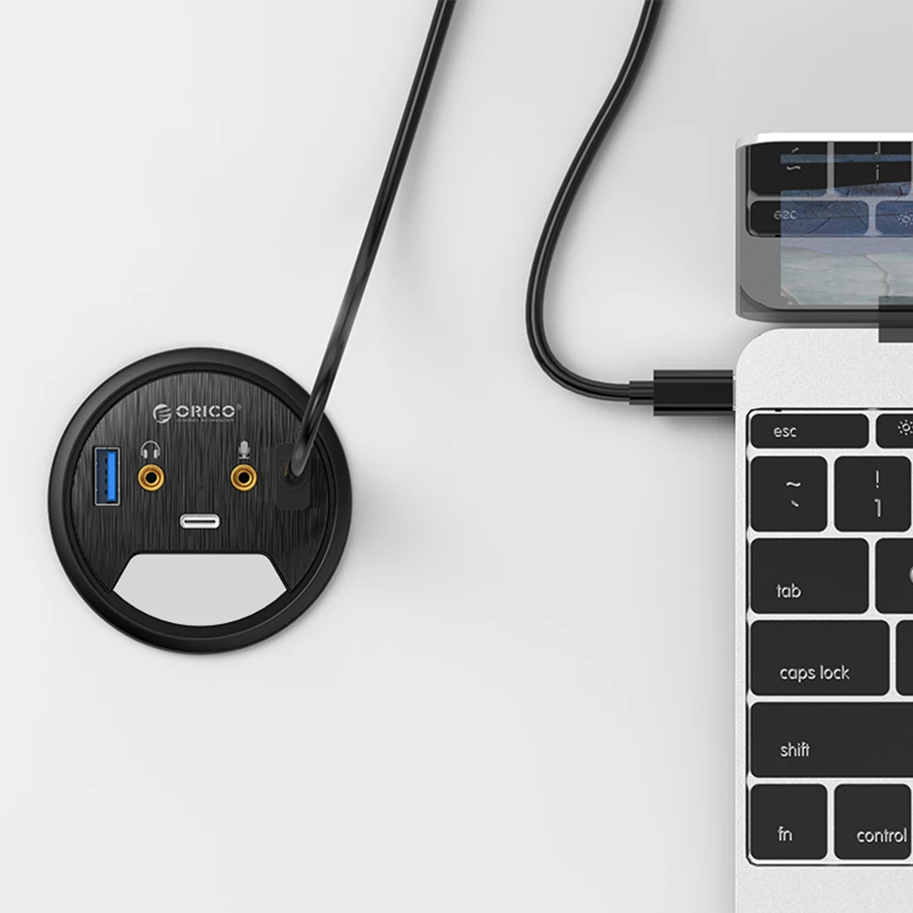 ORICO DESK-2U1C Настольный втулка USB 3 0 концентратор Type-A Type-C аудио порт ключ сплиттер