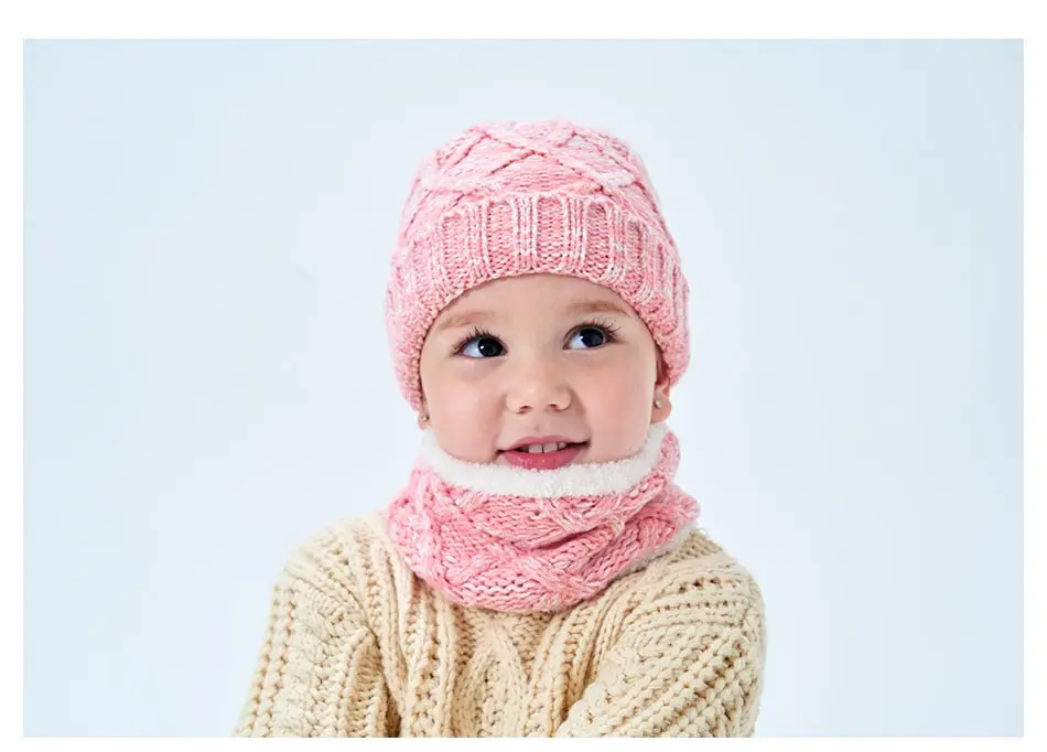 REAKIDS/ осенне-зимний детский головной убор, шапка вязанная, костюмы для мальчиков и девочек, вязаная шапка, шарф, шапка, детский шарф, шапка, комплект