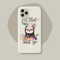 fhnblj cute sloth animals phone case for iphone 11 12 13 mini pro xs max 8 7 6 6s plus x 5s se 2020 xr case