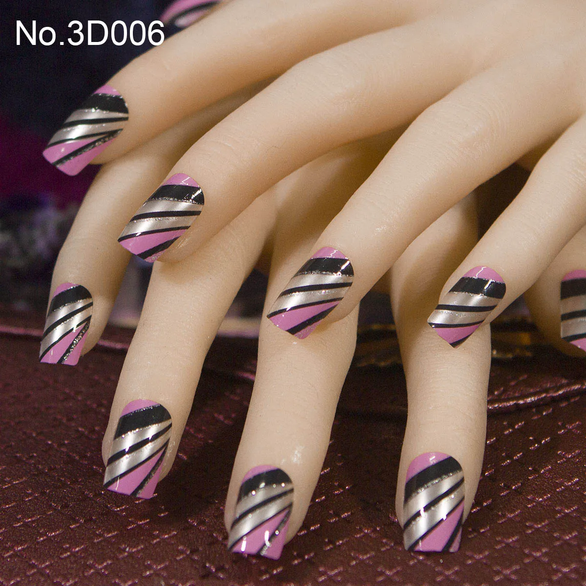 Модные накладные ногти 24 шт./компл. 10 размеров полное покрытие для французского