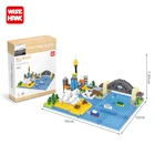 Популярная игрушка мини-конструктор всемирно известная архитектура Сидней США строительные блоки микро-конструктор Модель Iblock Fun для детей