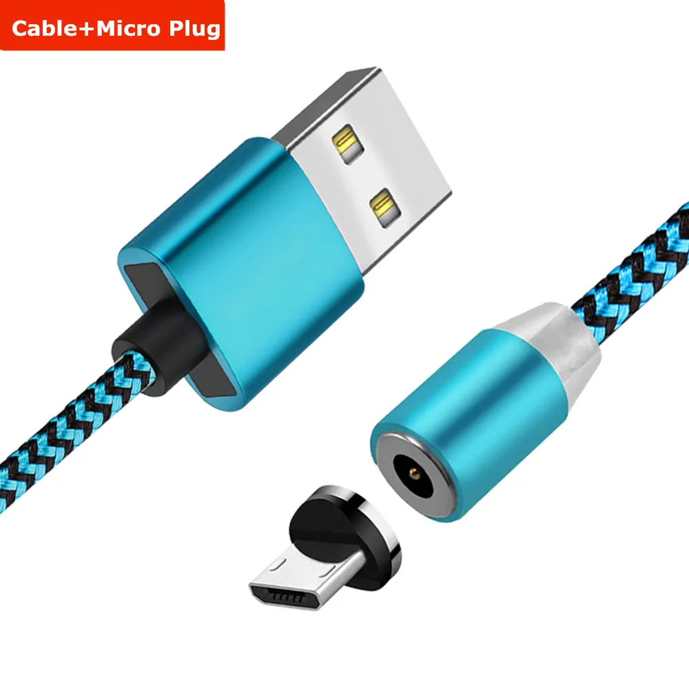 Mint Micro Cable Магнитный Micro USB кабель NiSi для iPhone XR samsung S9 Xiaomi huawei mate 20 TypeC/8PIN IOS штекер провод для быстрой зарядки Кабели 1 м - Цвет: Mint Micro Cable