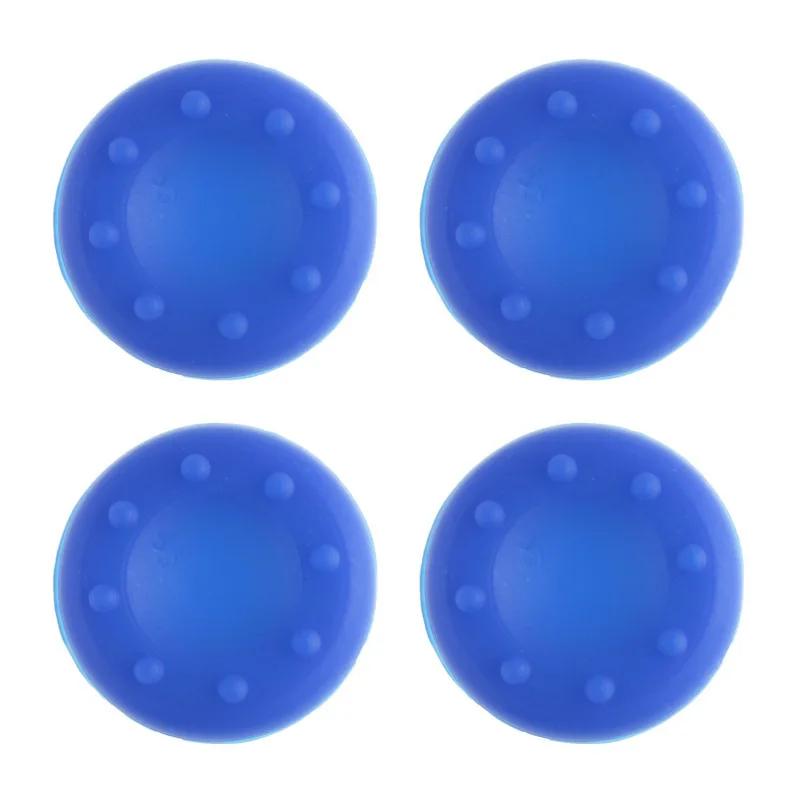 Blue 10 шт./лот, резиновая силиконовая крышка, аналоговый контроллер, силиконовая крышка, ручка для большого пальца для PS3, PS4, xbox 360, 4 цвета - Цвет: Blue