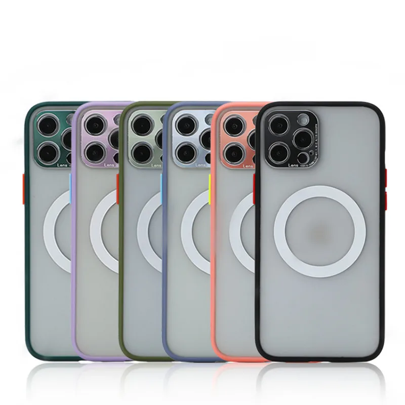 

Clear Magsafing Magnetic Phone Case For iPhone 12 13 Pro Max Mini Case Support Wireless Charging Anti-Shock Cover For iPhone 12