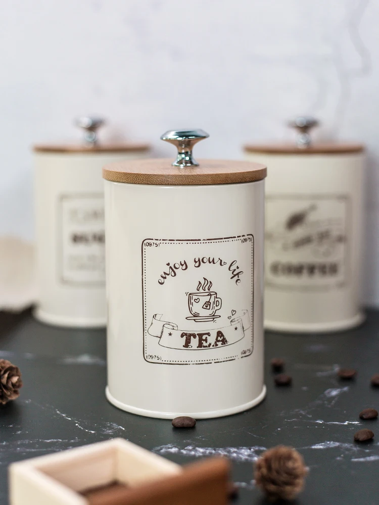 Женский бамбуковый герметичный металлический контейнер для еды банка чая