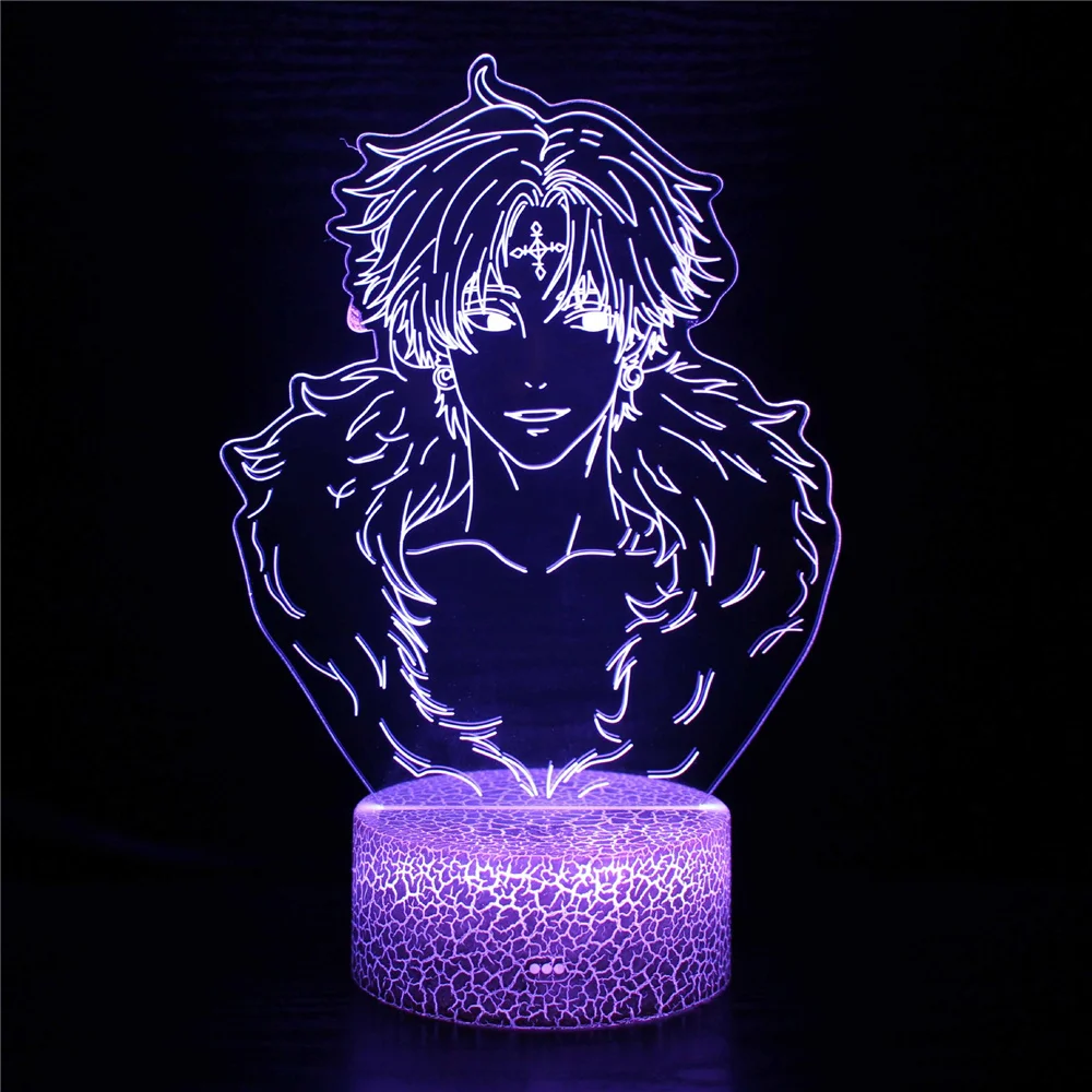 

Acrylic 3d Night Light Led Color Changing Nightlight for Kids Bedroom Decoration Light Anime Hunter X Hunter Lamp Gift