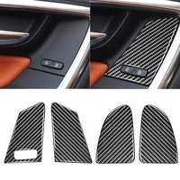 50 hot sales 4pcs carbon fiber door window switch panel trim lift button sticker for volvo v60s60xc60 left drive