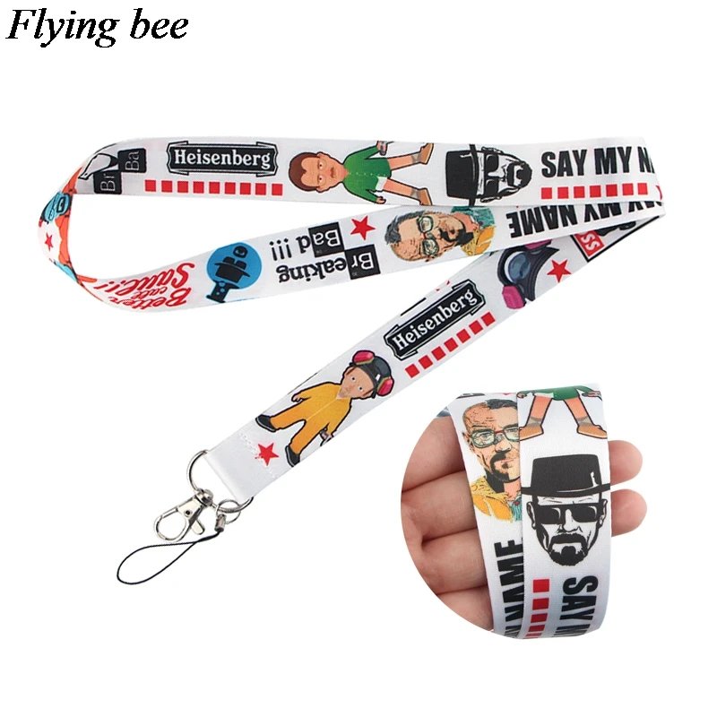 

Flyingbee Walter White Lanyard Phone Rope Keychains Phone Lanyard For Keys ID Card Cartoon Lanyards For Men Women X0809