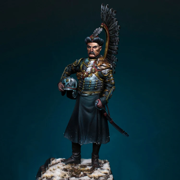 Масштаб 1/24 Неокрашенная полимерная Коллекционная Фигурка Hussar