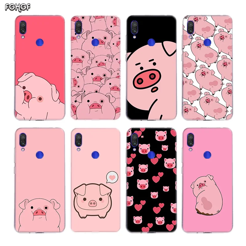 Поросенок силиконовый чехол с изображением животного для Xiaomi Redmi Note 8 7 6 Pro 5 4 4X 5A Plus