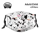 Далматинские модные маски для рта с рисунком собаки фильтрующая маска для лица для взрослых и детей маска для лица Wdw тематический парк Мультяшные милые собаки далматинские 101 Далмации