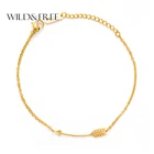 Wild  Free браслеты из золотой цепи для женщин из нержавеющей стали ювелирные изделия нержавеющей стали подвеска со стрелой браслеты для щиколоток, для панков пляжные браслет ювелирные изделия