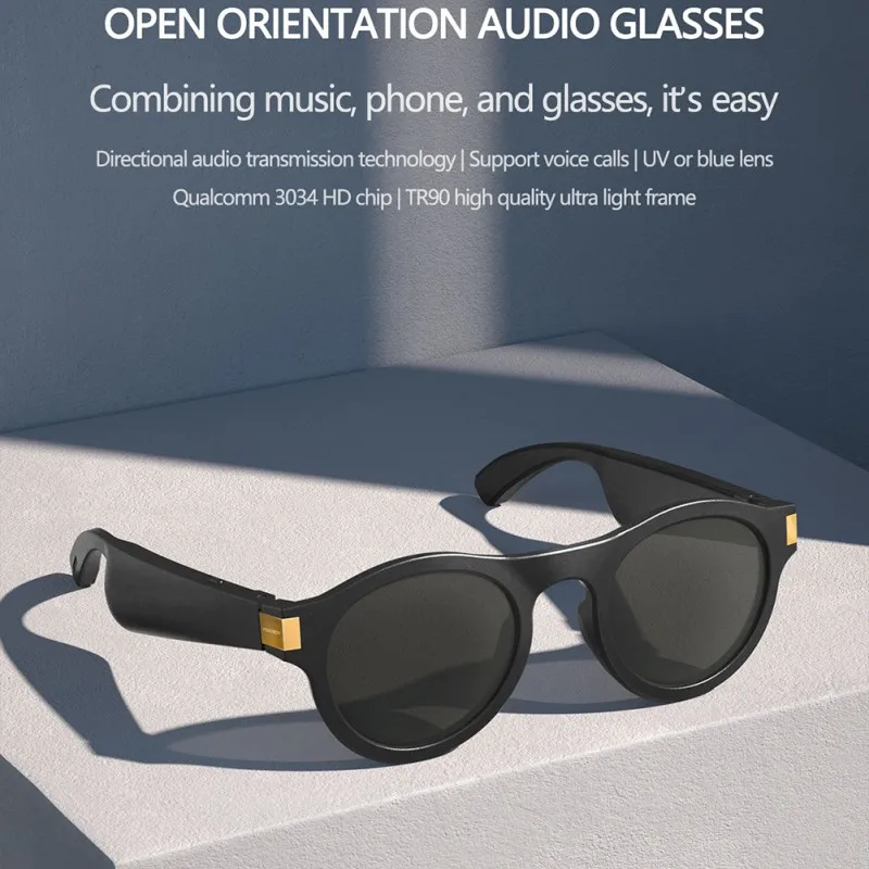 Высокое качество Bluetooth 5 0 гарнитура солнцезащитные очки синий светильник