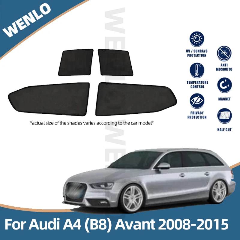 

Магнитная занавеска на боковое стекло автомобиля для Audi A4 B8 Avant 2008-2015