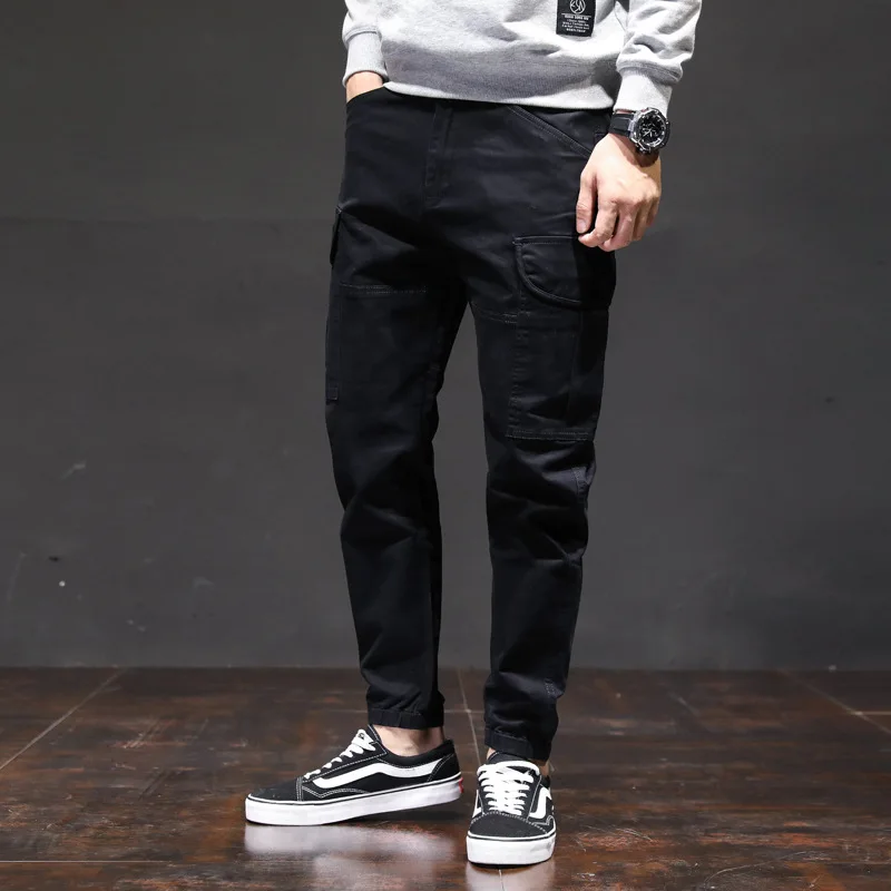 

pants trendy loose sports pants student Free spring men's casual Leggings overalls pants