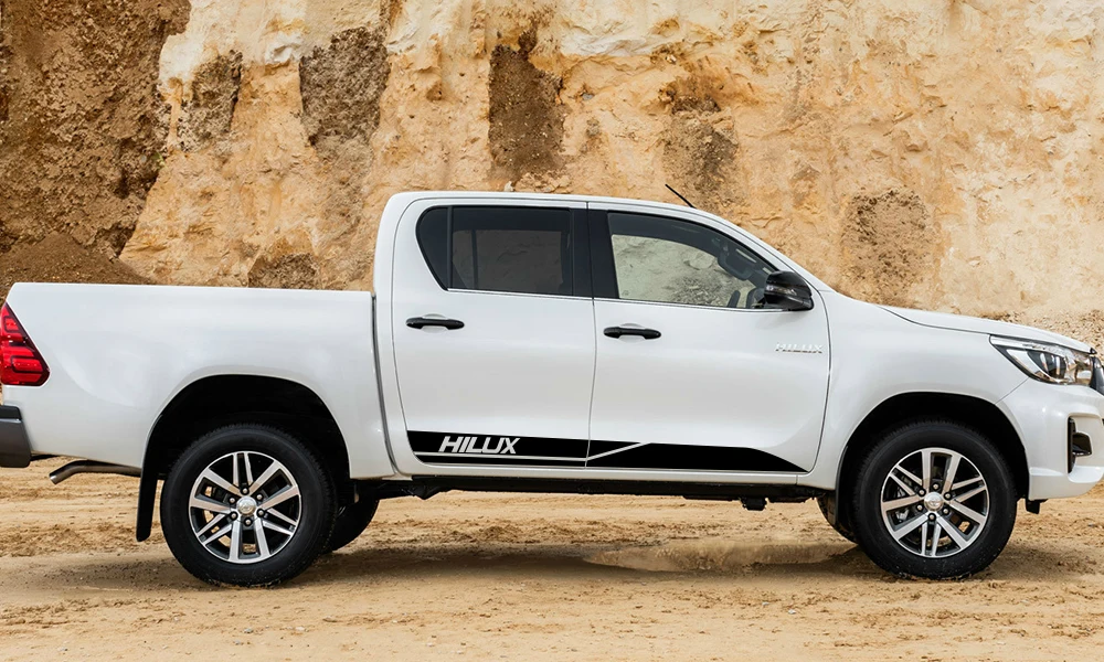 2 шт. боковые наклейки на двери автомобиля для Toyota Hilux Revo Vigo Автомобильная виниловая пленка DIY Наклейка спортивный стиль автомобильные принадлежности для тюнинга