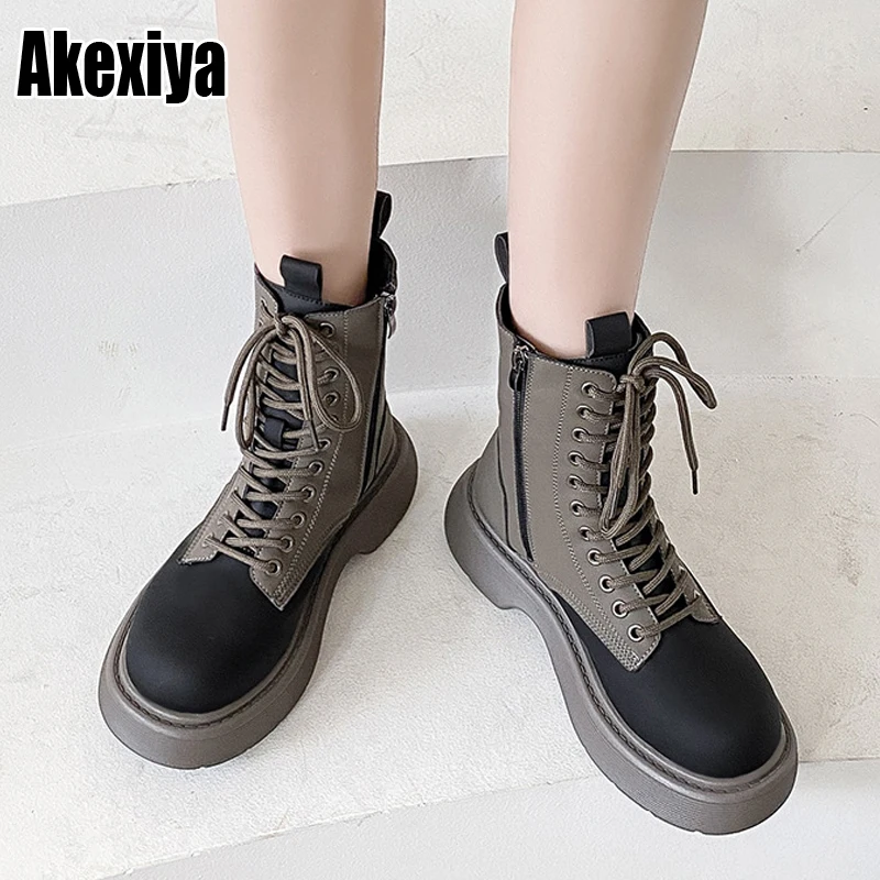 

Женские ботильоны без шнуровки, эластичные короткие ботинки на толстой подошве, с круглым носком, Размеры 35-40, BC2464, обувь, новинка, 2021