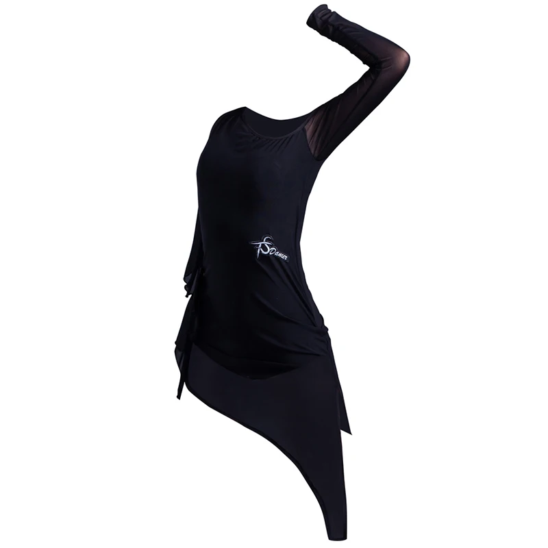 

Latin Dance Dress Irregular One-Shoulder Practice Clothes Girls Professional Competition Tango Salsa Rumba Cha Cha Samba DN6412