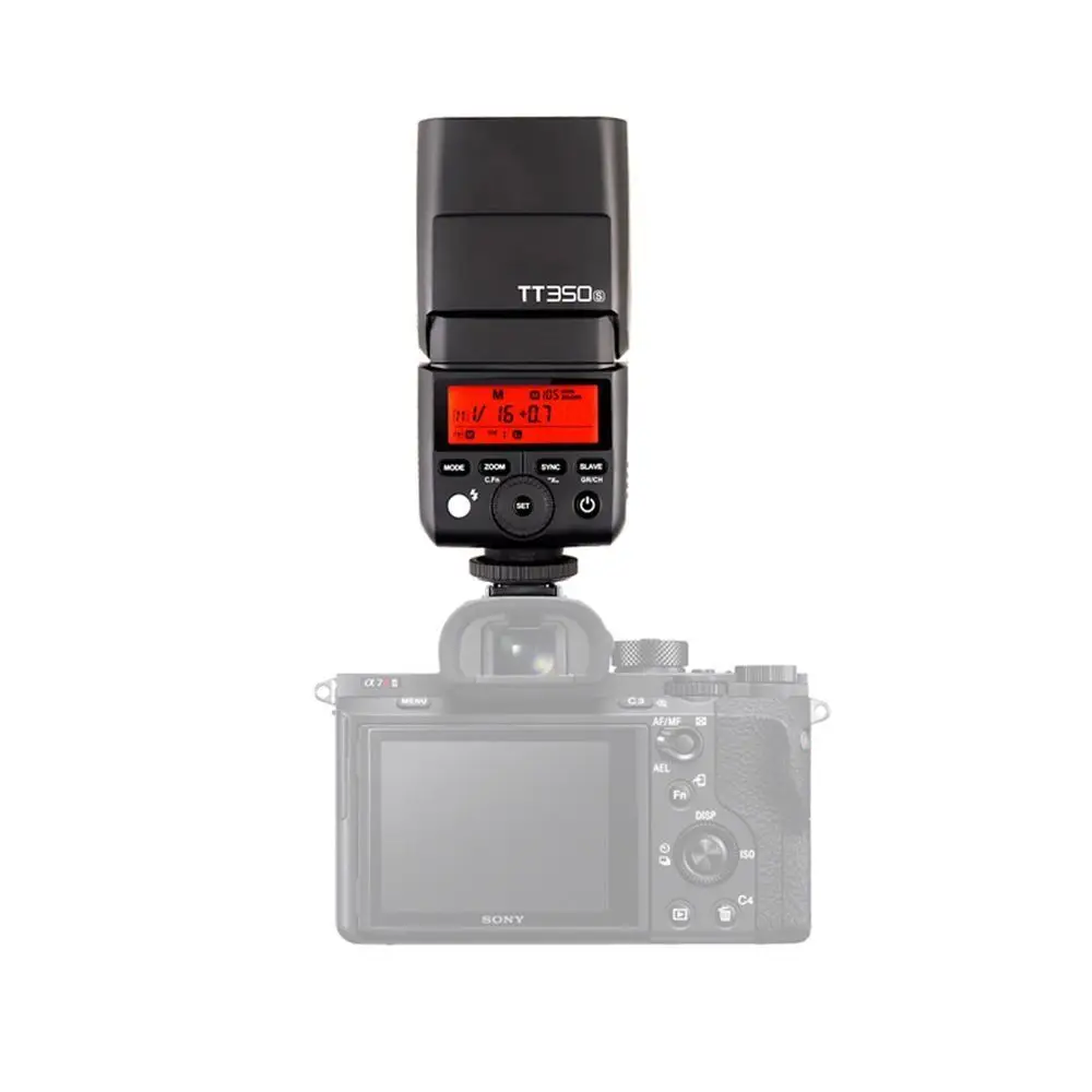 Беспроводная вспышка Godox TT350S 2 4G 1/8000s TTL GN36 для камеры Sony A7 A7R A7S II A6500 A6000|ttl hss|flash ttlcamera