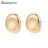 shineland punk simple irregular geometric zinc alloy bijoux stud earrings for women fashion accessories jewelry gift wholesale