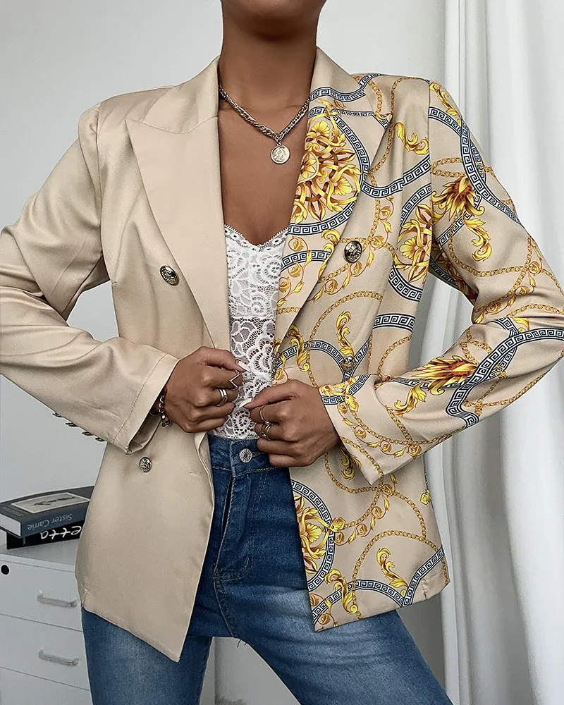 

Женский цельный блейзер с длинным рукавом, Осень-зима 2021