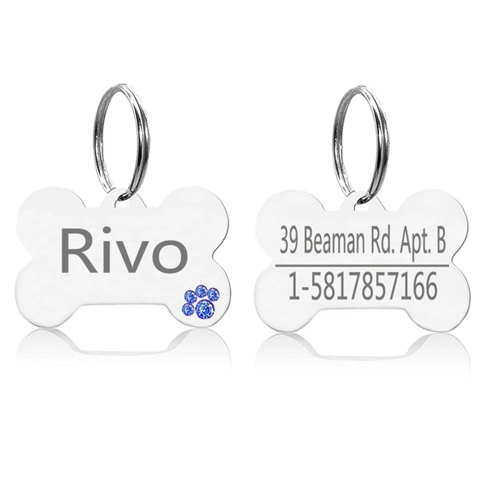 Собачьи бирки для собак персонализированная Выгравированная бирка из