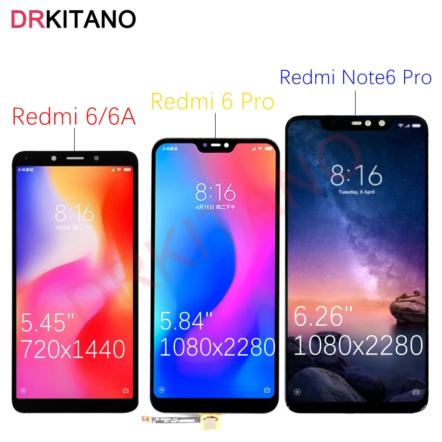 Для Xiaomi Redmi Note 6 Pro ЖК-дисплей сенсорный экран Note6 Pro дисплей для Xiaomi Redmi 6 Pro ЖК 6 6A Замена ЖК-экрана