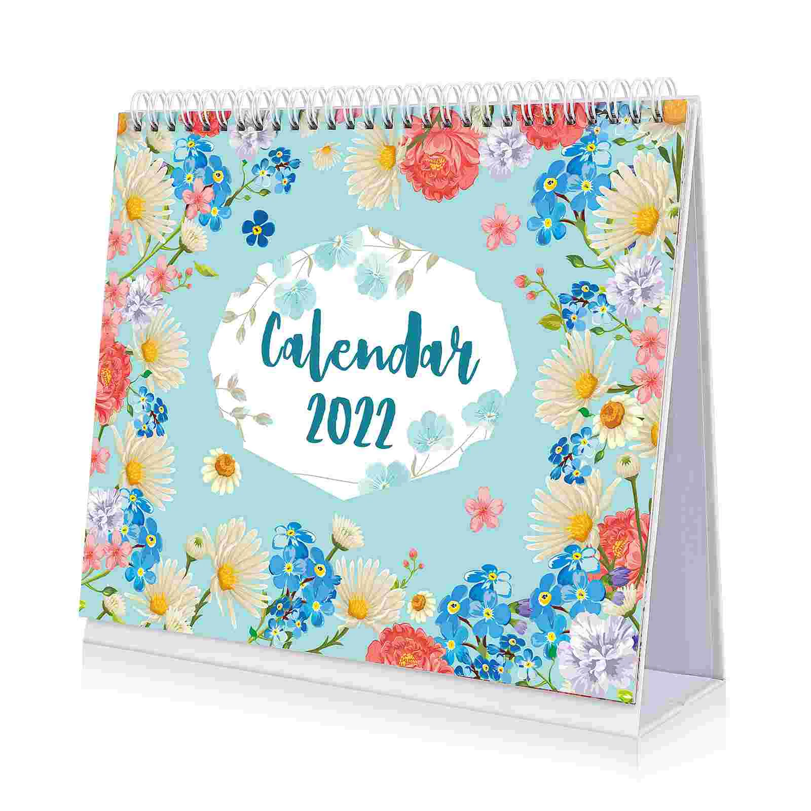 Настольный цветочный календарь STOBOK 2022 январь-декабрь. Настольный календарь, двухпроводной календарь, планировщик для дома, офиса, школы