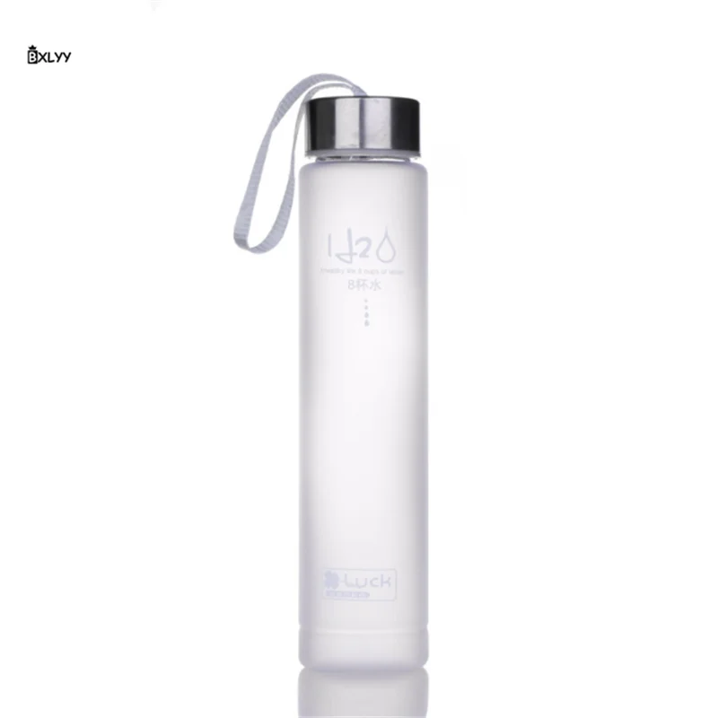 

1pc Frosted Plastic Water Bottle Sports Couple Water Cup Rope Flower Tea Cup Household Goods Kitchen Coffee Mug Kitchen Tools.7z